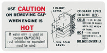 Load image into Gallery viewer, RestoParts Caution Cooling System Decal 1965-1967 GTO Grand Prix Bonneville