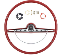 Load image into Gallery viewer, OER Red Steering Wheel Kit and Horn Button 1963 Chevy Impala Bel Air Biscayne