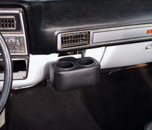 Load image into Gallery viewer, Black Ashtray Plug and Chug Drink Cup Holder 1973-1987 Chevy & GMC Pickup Trucks