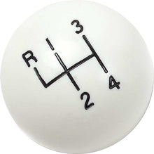 Load image into Gallery viewer, OER 3921147W White 4 Speed Shift Knob with 5/16"-18 SAE Thread Firebird Camaro