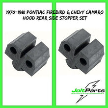 Load image into Gallery viewer, OER Rubber Hood Rear Stopper Set For 1970-1981 Chevy Camaro Models