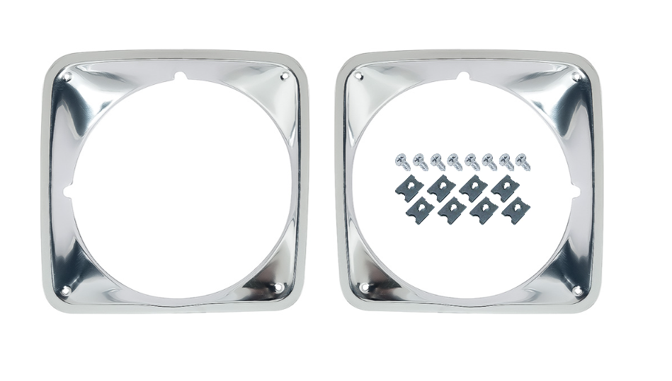 OER Aluminum Headlamp Bezel Set For 1969-1972 Chevy Truck Blazer and Suburban