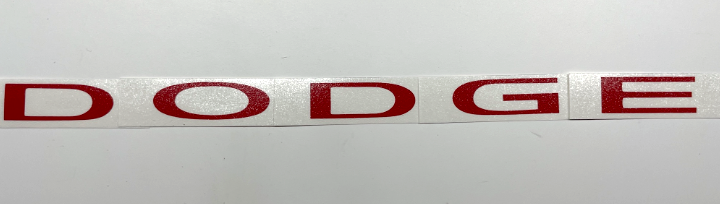 Red Dodge Trunk Lettering Overlay Decal For 2011-2023 Dodge Charger