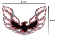 Load image into Gallery viewer, Charcoal and Red Front Bumper/Rear Spoiler Decal For 1973-1978 Firebird Formula
