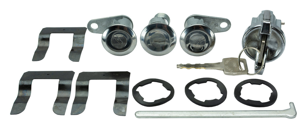 Door Glovebox and Trunk Lock Set 1955 Bel Air Hardtop/Sedan With U-Pawl