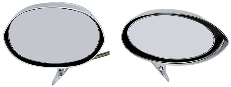 OER Chrome Outer Door Bullet Mirror Set For 1970 Cuda Barracuda and Challenger