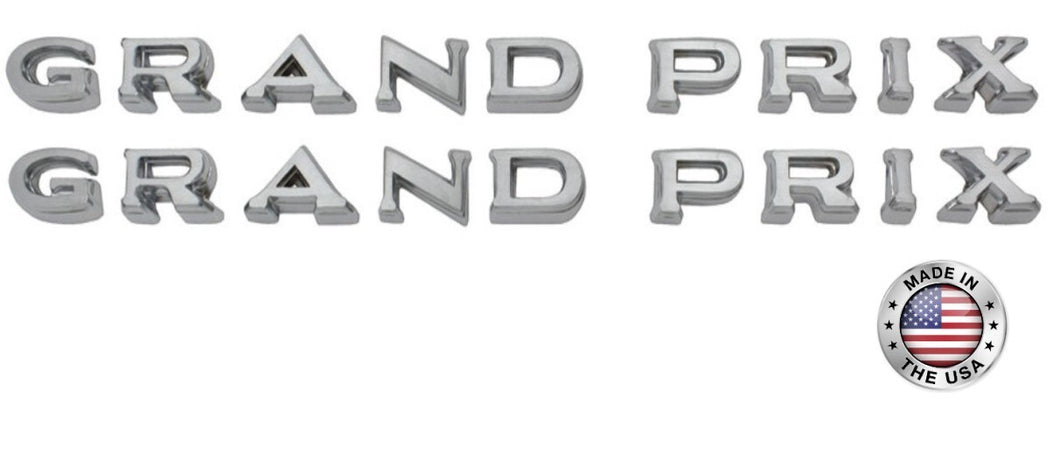Fender Emblem Letter Set For 1969 Pontiac Grand Prix Models Made in the USA