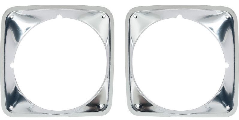 OER Aluminum Headlamp Bezel Set For 1969-1972 Chevy Truck Blazer and Suburban