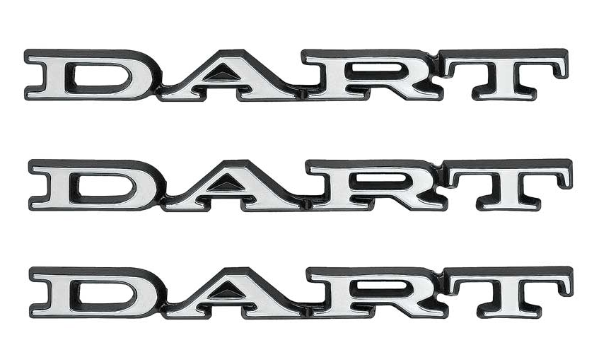 OER Diecast Front Fender and Trunk Lid Emblem Set For 1971-1974 Dodge Dart
