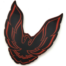 Load image into Gallery viewer, OER Black and Red Rear Panel Bird Emblem For 1985-1990 Firebird and Trans AM
