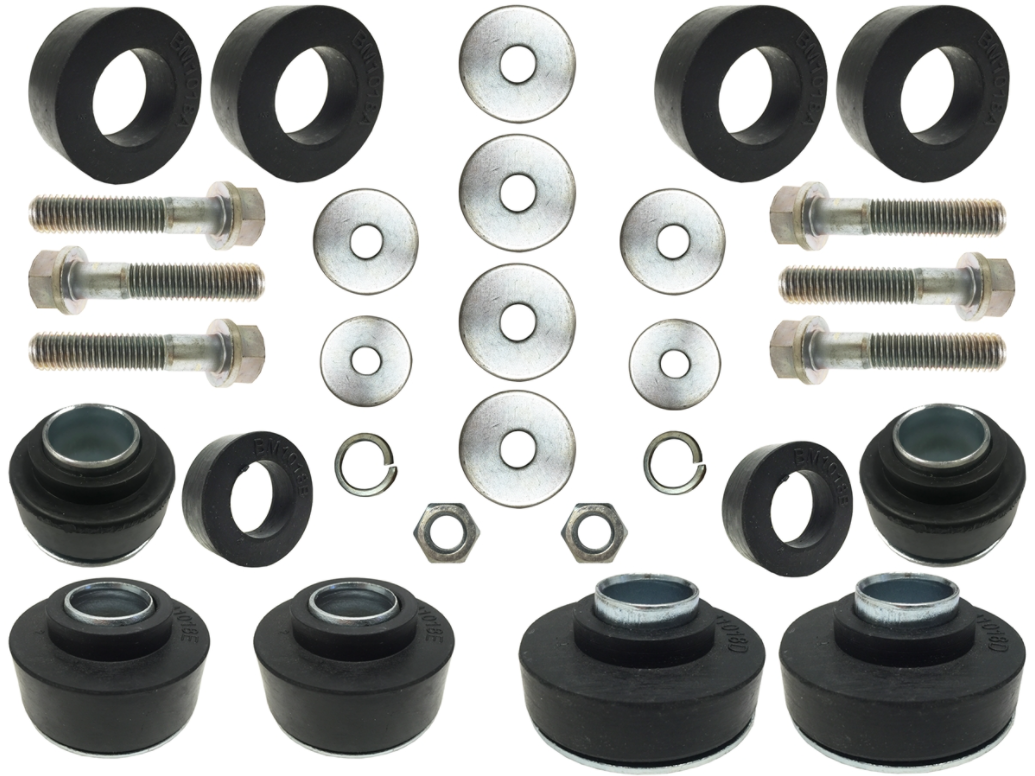 Rubber Subframe Body Mount & Hardware Kit 1968-1969 Chevy II Nova Coupes