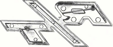 Load image into Gallery viewer, OER Diecast Front Grille Emblem With Hardware For 1968 Dodge Coronet R/T
