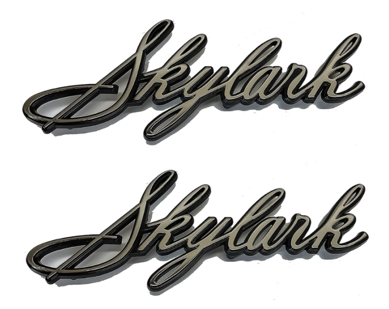 OER Diecast Quarter Panel Script Emblem Set For 1967 Buick Skylark Models