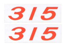 Load image into Gallery viewer, Orange Red 315 HP Valve Cover Decal Set For 1960-1961 Chevrolet Corvette Models
