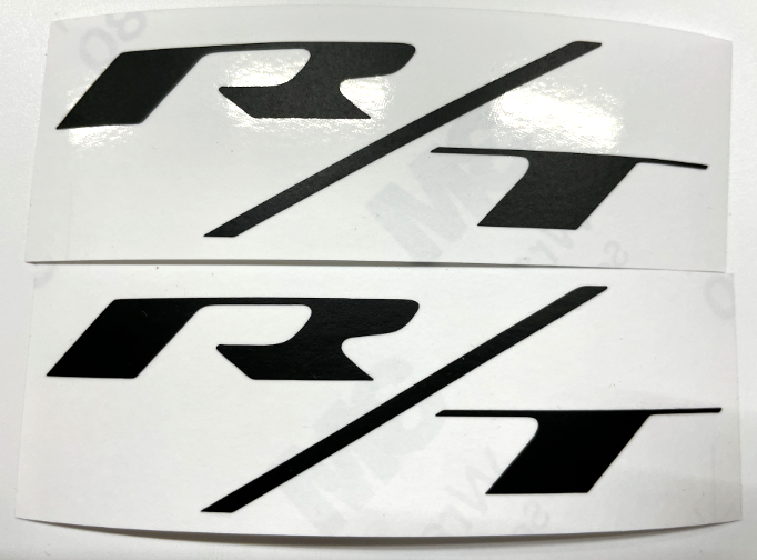 Flat Black Front R/T Grille Emblem Overlay Decal For 2009-2014 Dodge Challenger