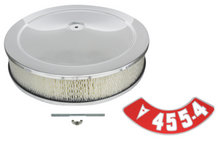 Load image into Gallery viewer, 14 x 3 Chrome Air Cleaner Assembly With 455-4BBL Decal Firebird GTO Grand Prix
