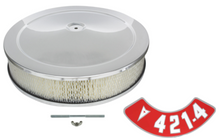 Load image into Gallery viewer, 14 x 3 Chrome Air Cleaner Assembly With 421-4BBL Decal Firebird GTO Grand Prix
