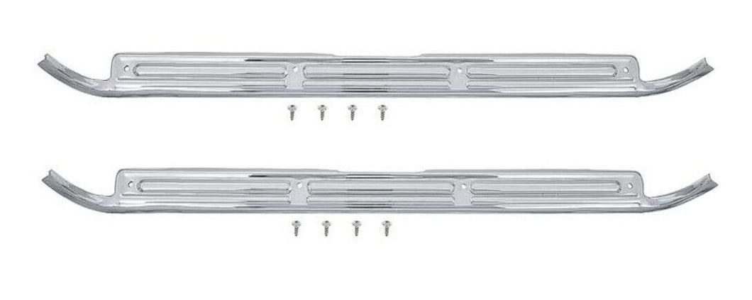 OER Chrome Door Sill Plate Set With Hardware For 1967-1972 Chevy Pickup Truck