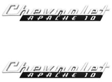 Load image into Gallery viewer, Trim Parts 9105 Apache 10 Front Fender Emblem Set 1960 Chevy Truck USA Made
