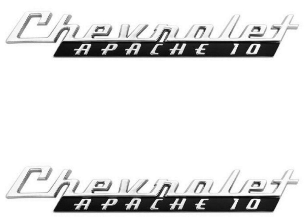 Trim Parts 9105 Apache 10 Front Fender Emblem Set 1960 Chevy Truck USA Made