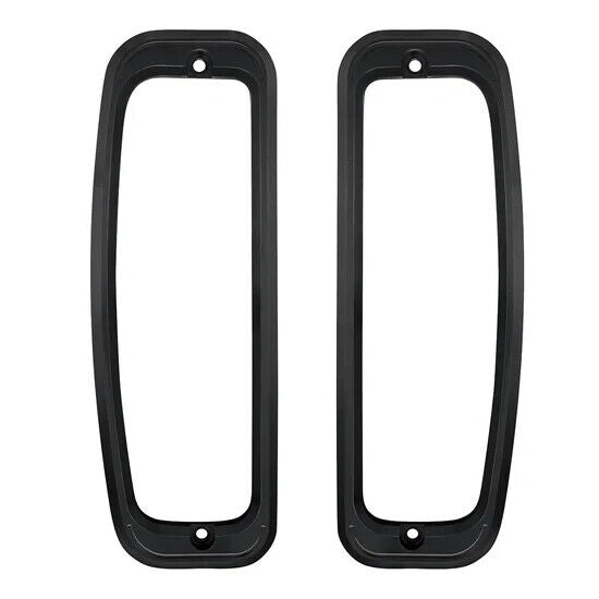 Black Anodized Billed Aluminum Tail Light Bezel Set For 1966-1977 Ford Bronco