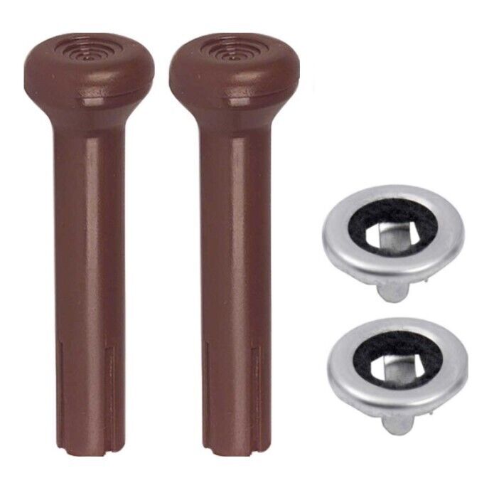 OER Dark Saddle Door Lock Knob Set For 1968-1973 Chevelle and 1968-1981 Impala