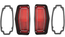 Load image into Gallery viewer, RestoParts Tail Light Lamp Lens Set Black Trim For 1970 Olds Cutlass Rallye 350
