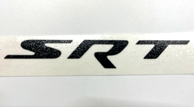 Flat Black SRT Steering Wheel Emblem Overlay Decal For 2015-2023 Dodge Charger