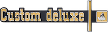 Load image into Gallery viewer, OER "Custom Deluxe" Dash Panel Emblem 1973-1974 Chevy Pickup Trucks
