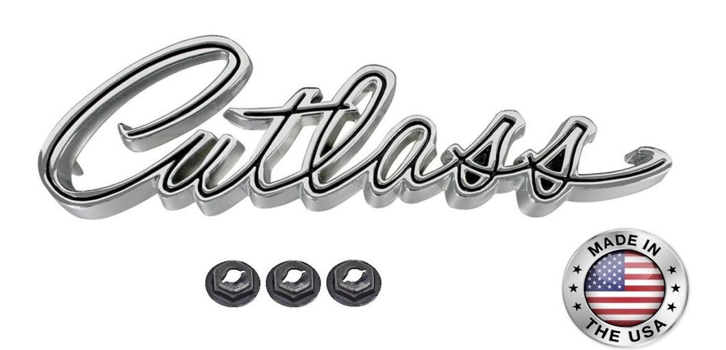 Front Fender Cutlass Script Emblem For 1968-1969 Oldsmobile Cutlass USA Made