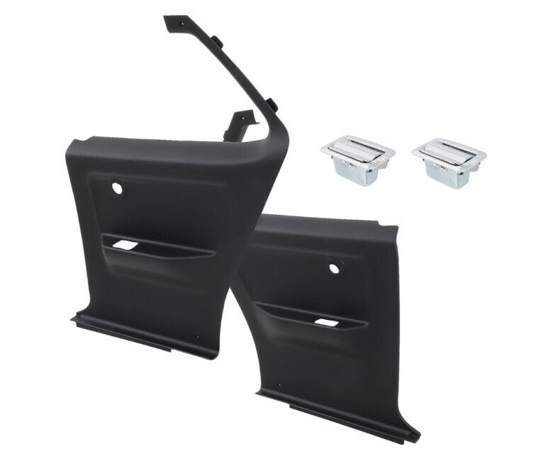 OER Black Interior Rear Side Panel Set For 1973-1974 Chevy Nova and Olds Omega
