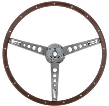 Load image into Gallery viewer, OER 16&quot; 3 Spoke Deluxe Woodgrain Steering Wheel For 1965-1966 Ford Mustang
