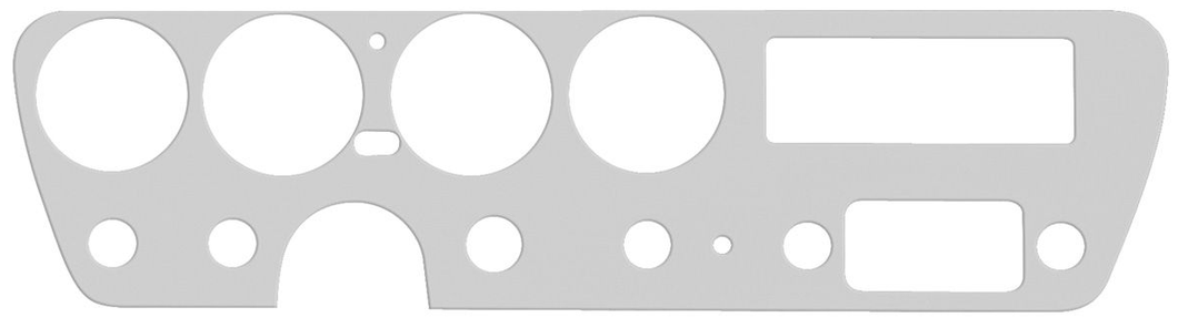 RestoParts Aluminum Dash Bezel Insert For 1967 Pontiac GTO LeMans Without A/C