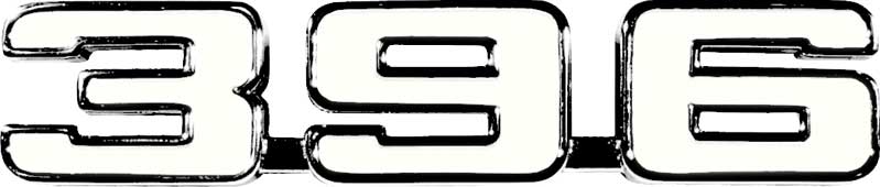 OER Zinc Diecast 396 Front Fender Emblem For 1969 Chevy Camaro Models