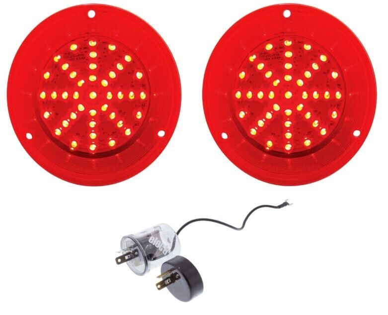 United Pacific LED Tail Light Set For 1958-1959 Chevy Fleetside Pickup Trucks