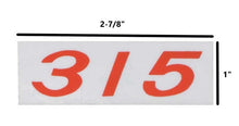 Load image into Gallery viewer, Orange Red 315 HP Valve Cover Decal Set For 1960-1961 Chevrolet Corvette Models
