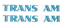 Load image into Gallery viewer, Blue With Black Front Fender Decal Set For 1969-1972 Pontiac Firebird Trans AM

