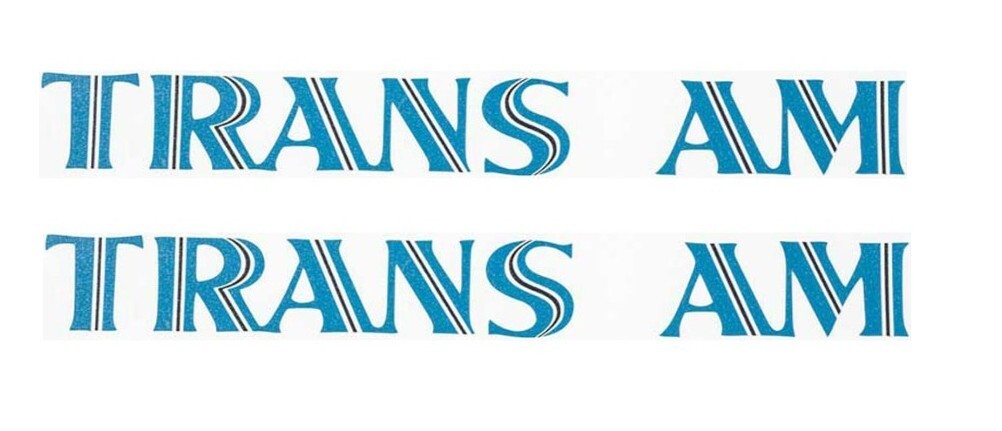 Blue With Black Front Fender Decal Set For 1969-1972 Pontiac Firebird Trans AM