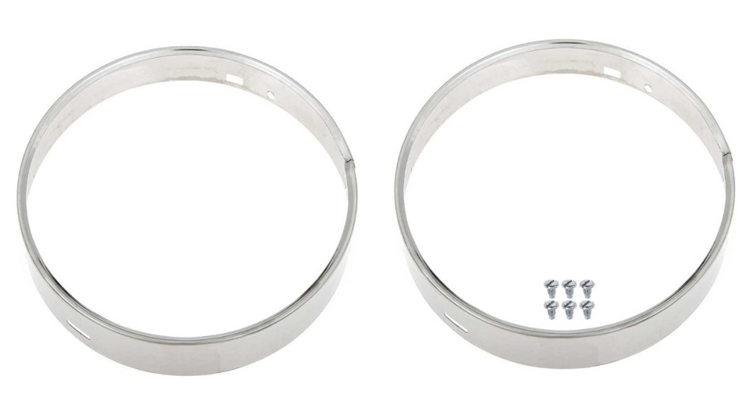 OER Headlamp Retaining Ring Set For 1955-1957 Chevy and GMC Pickup Trucks
