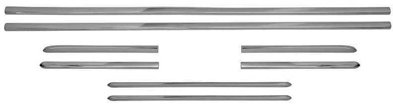 OER 8 Piece Deluxe Exterior Lower Body Molding Set For 1968-1974 Chevy II Nova