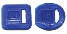 Load image into Gallery viewer, Blue Ignition Door Trunk Key Cover Boot Set 1969-1992 Buick Chevy Olds Pontiac
