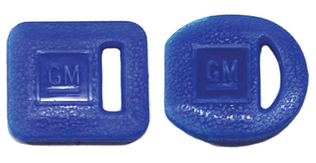 Blue Ignition Door Trunk Key Cover Boot Set 1969-1992 Buick Chevy Olds Pontiac