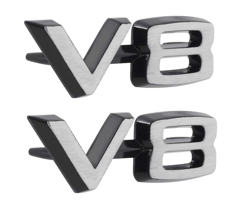 OER V8 Front Fender Emblem Set For Challenger Charger Coronet Dart Belvedere
