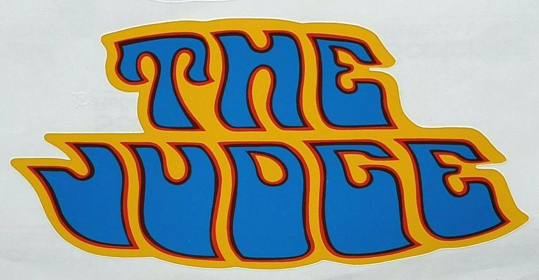 Blue/Light Blue on Yellow Trunk Deck Lid Decal For 1970 Pontiac GTO Judge