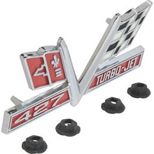 Load image into Gallery viewer, OER 427 Turbo Jet Flag Fender Emblem For 1966-1967 Chevy Corvette Models
