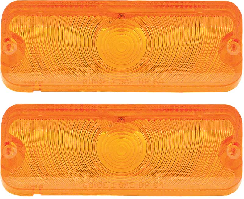 OER Amber Park Lamp Lens Set For 1964 Chevy Impala Bel Air and Biscayne