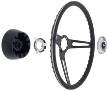 Load image into Gallery viewer, OER 15&quot; Black Grip Cushioned Steering Wheel Kit For 1969-1972 Chevy &amp; GMC Trucks
