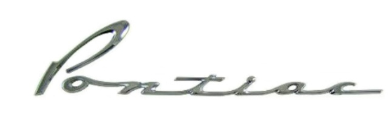 Front Hood Pontiac Script Emblem For 1956 Pontiac Chieftain Star Chief USA Made