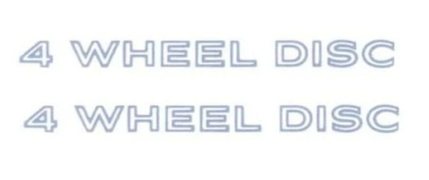 White 4 Wheel Disc Brake Door Handle Insert Decal For 1970-1981 Firebird Camaro