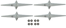 Load image into Gallery viewer, Chrome Fender Skirt Star Fender Emblem Set For 1950-1960 Buick Pontiac Chevy
